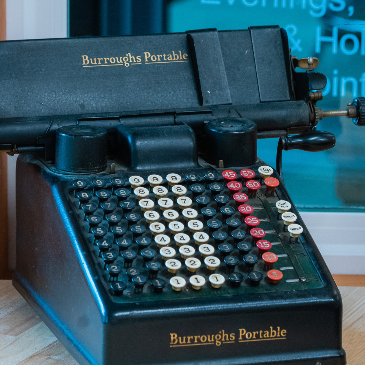 black vintange typewriter
