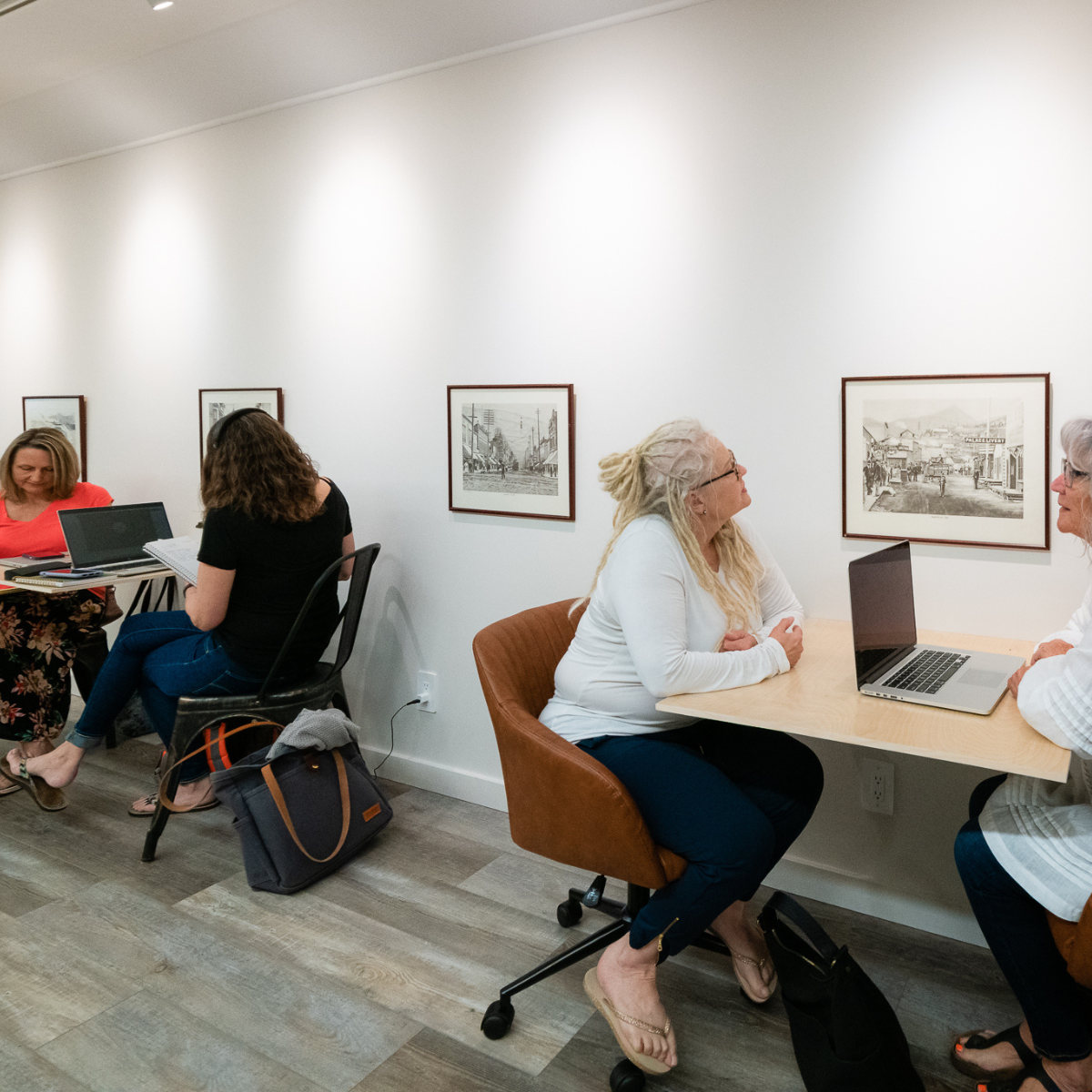 working women at coworking space