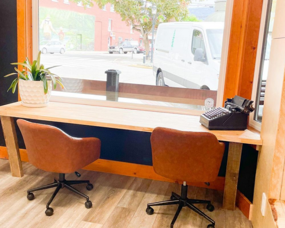 resized desk for day